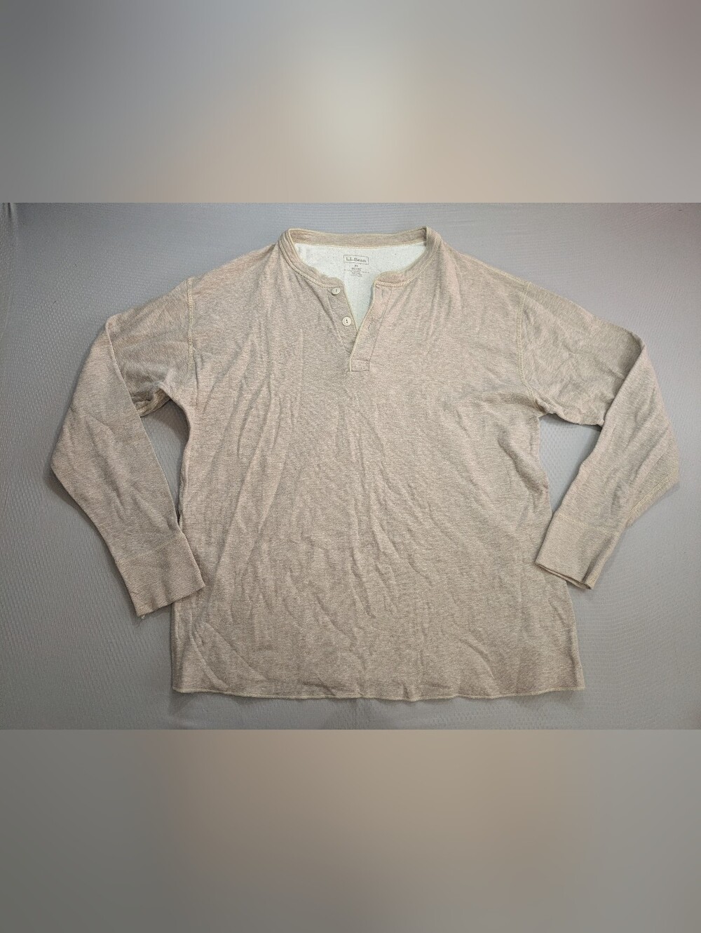 L.L. Bean Henley Shirt Mens Size XL River Driver Cotton Wool Nylon Canada 02037